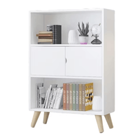 Librero Estante Luichan Color Blanco Muebles Bonno