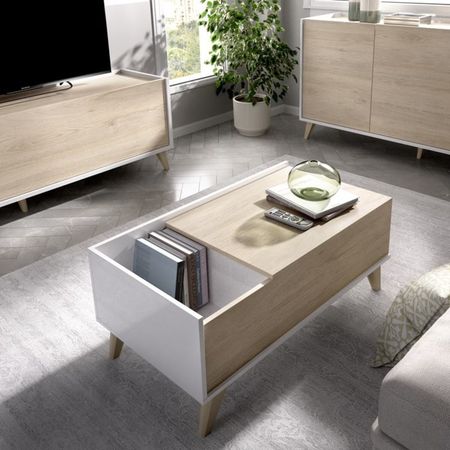 Mesa de Centro Moderna Teo 99cm R&R Muebles