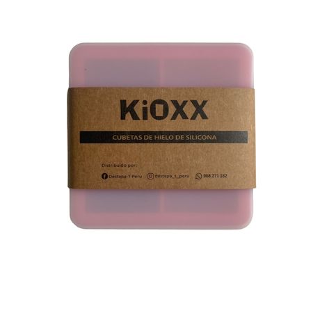 Cubeta de Hielo de Silicona 4 Cavidades KiOXX Rojo