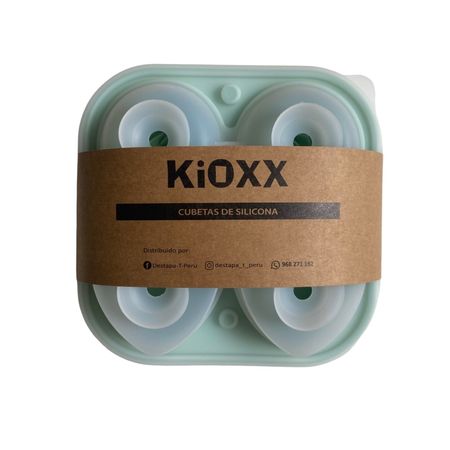 Cubeta de Silicona de Hielos 2 Rosas + 2 Corazones 4 Cavidades KiOXX Morado Claro