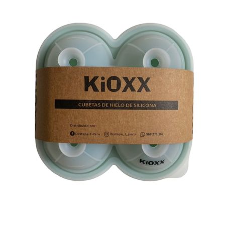 Cubeta de Silicona de Hielos Circulares 4 Cavidades KiOXX Verde Claro