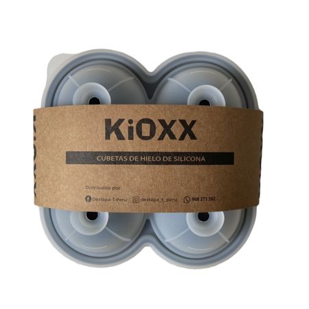 Cubeta de Silicona de Hielos Circulares Kioxx 4 Cavidades Negra