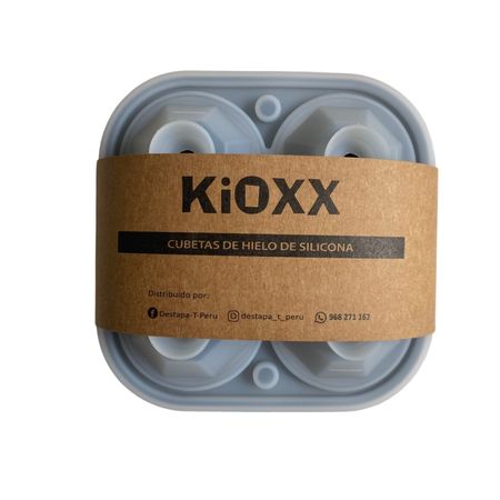 Cubeta de Silicona de Hielos Diamantes 4 Cavidades KiOXX Gris