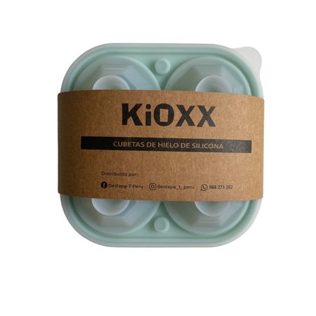 Cubeta de Silicona de Hielos Diamantes 4 Cavidades KiOXX Verde Claro