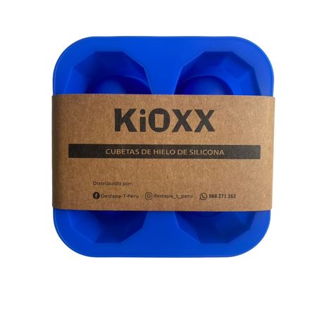Cubeta de Silicona Vaso Shot 4 Cavidades KiOXX Azul