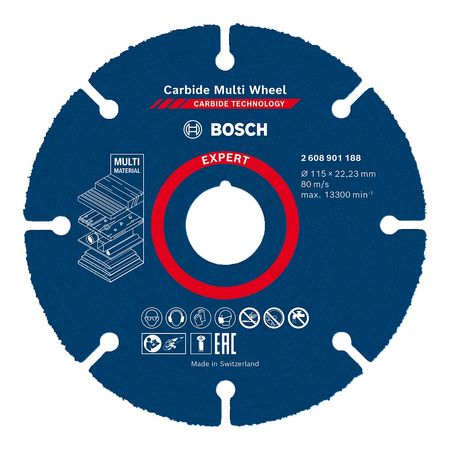 Disco Carbide de Corte Multi-Wheel 115 x 22.23 mm