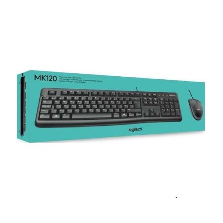 Kit Teclado + Mouse USB Cable Logitech MK120