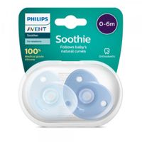 Chupón PHILIPS AVENT Curvo Soothie Niño 0 a 6 Meses