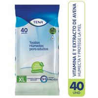 Toallas Húmedas para Adultos TENA 3 en 1 Paquete 40un