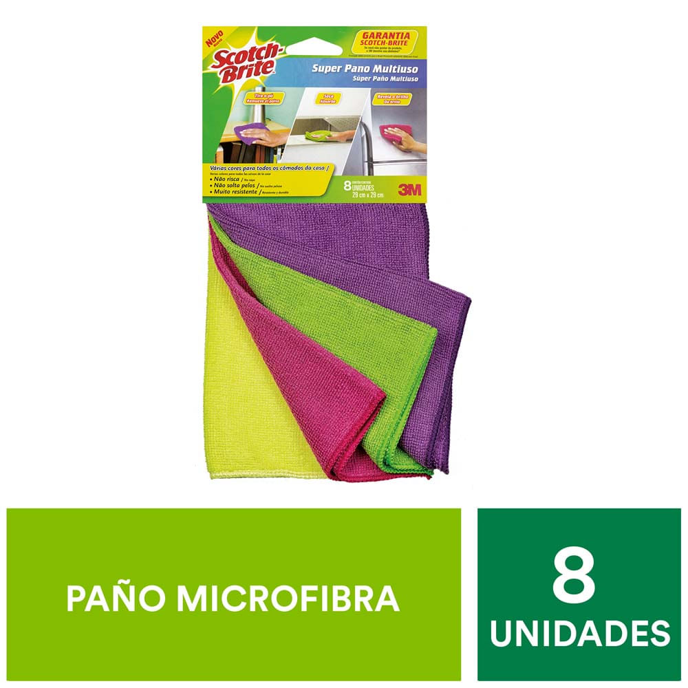 Paño de Microfibra SCOTCH BRITE Paquete 8un