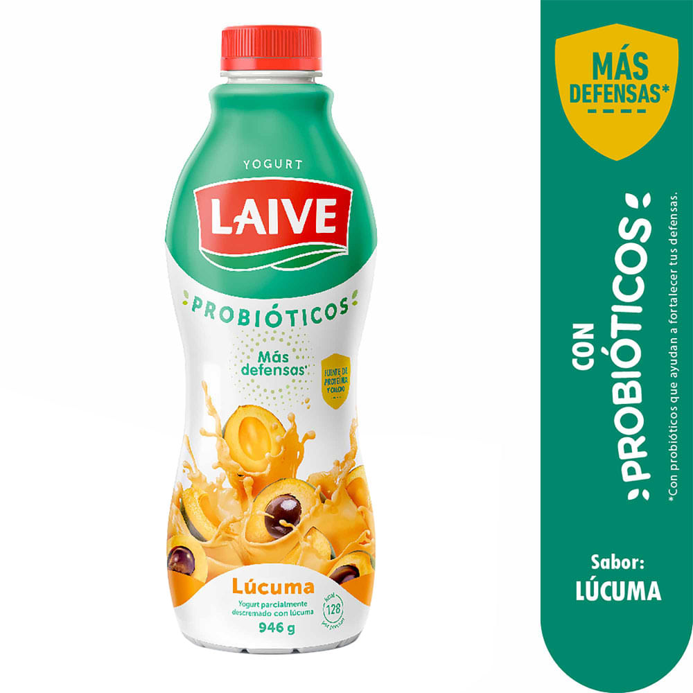 Yogurt Bebible LAIVE Bio Sabor a Lúcuma Botella 946g