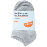 Medias Pack 3 Pares Unisex Polialgodón EUREKA Niño Gris Melange
