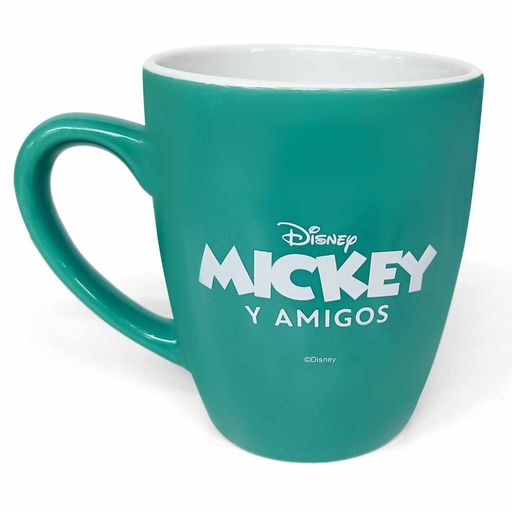 Taza Mug Disney Vidrio Carita Mickey Mouse Navideña 400 ml