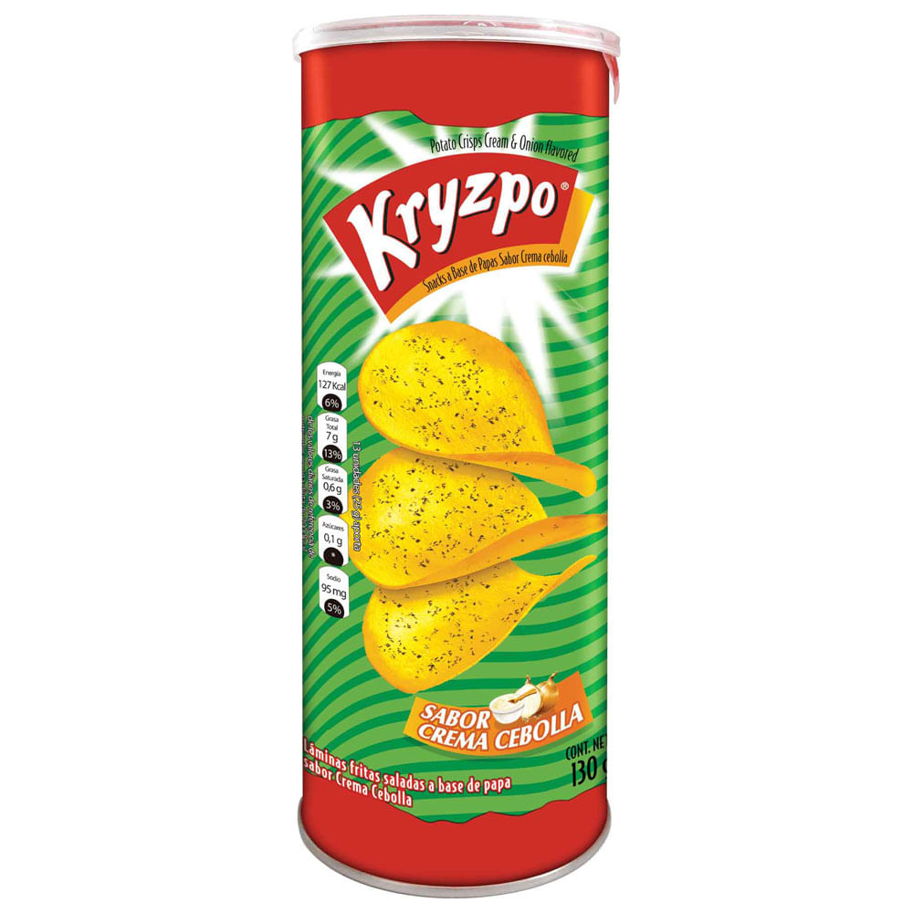 Papas KRYZPO Crema y Cebolla Lata 130g