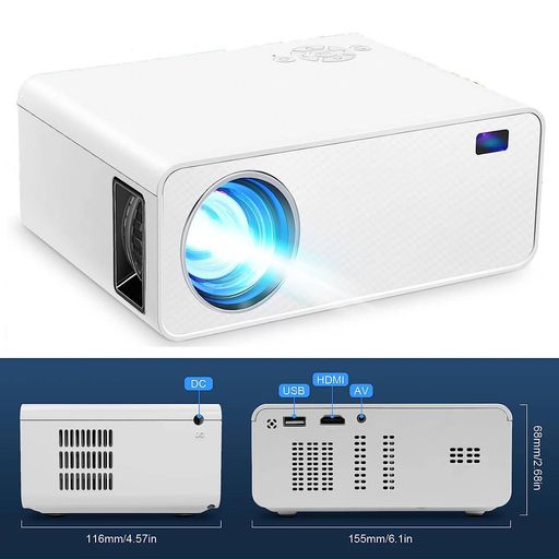 Mini proyector, 1080P Full HD, proyector de video portátil para cine e -  VIRTUAL MUEBLES