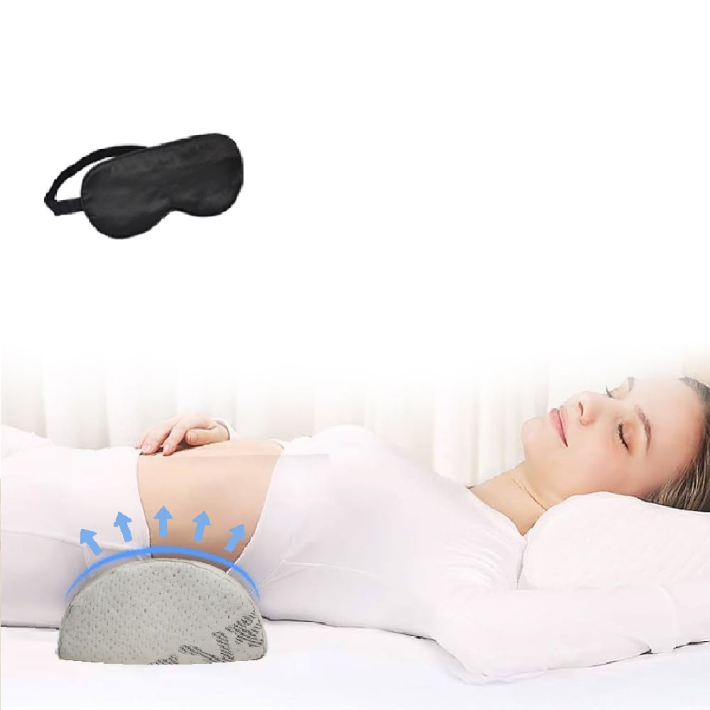 Almohada Lumbar para Dormir Viscoelástica Teraflex 52x22x10cm