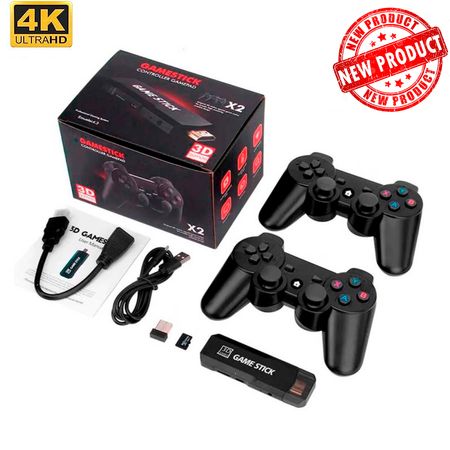 Consola Retro Game Stick X2 Plus 128 GB - 4K HD Ps1 Psp Sn64 40000 Juegos  con Mandos Recargables | plazaVea - Supermercado
