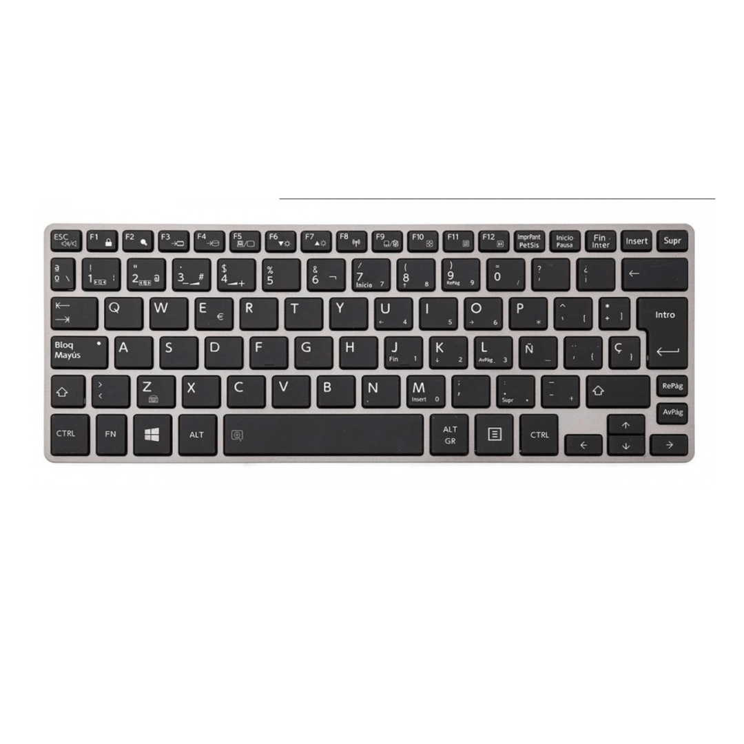 Teclado para Laptop Toshiba PORTEGE Z30-a3201l Z30-A Z30-B Marco Plateado