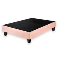 Box Tarima con Patas de Madera LeMueble 2 Plazas Beige