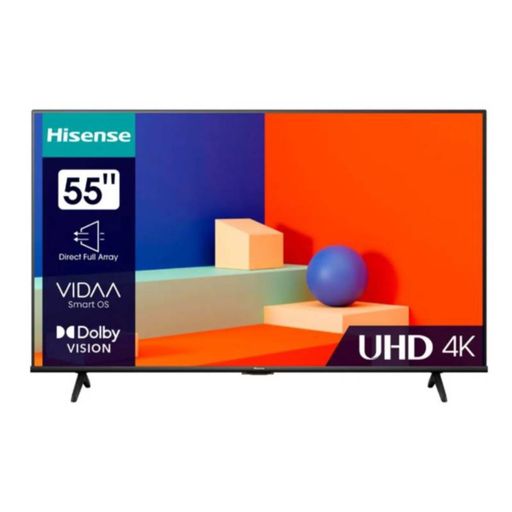 Televisor Hisense 55 55A6K UHD 4K Vidaa Dolby Visión HDR Smart Tv 2023 +  Kit y Rack