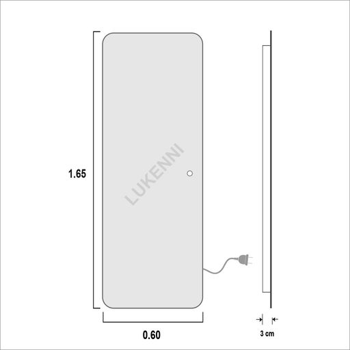 Espejo Led Cuerpo Entero Lukenni 60x165 GALIA