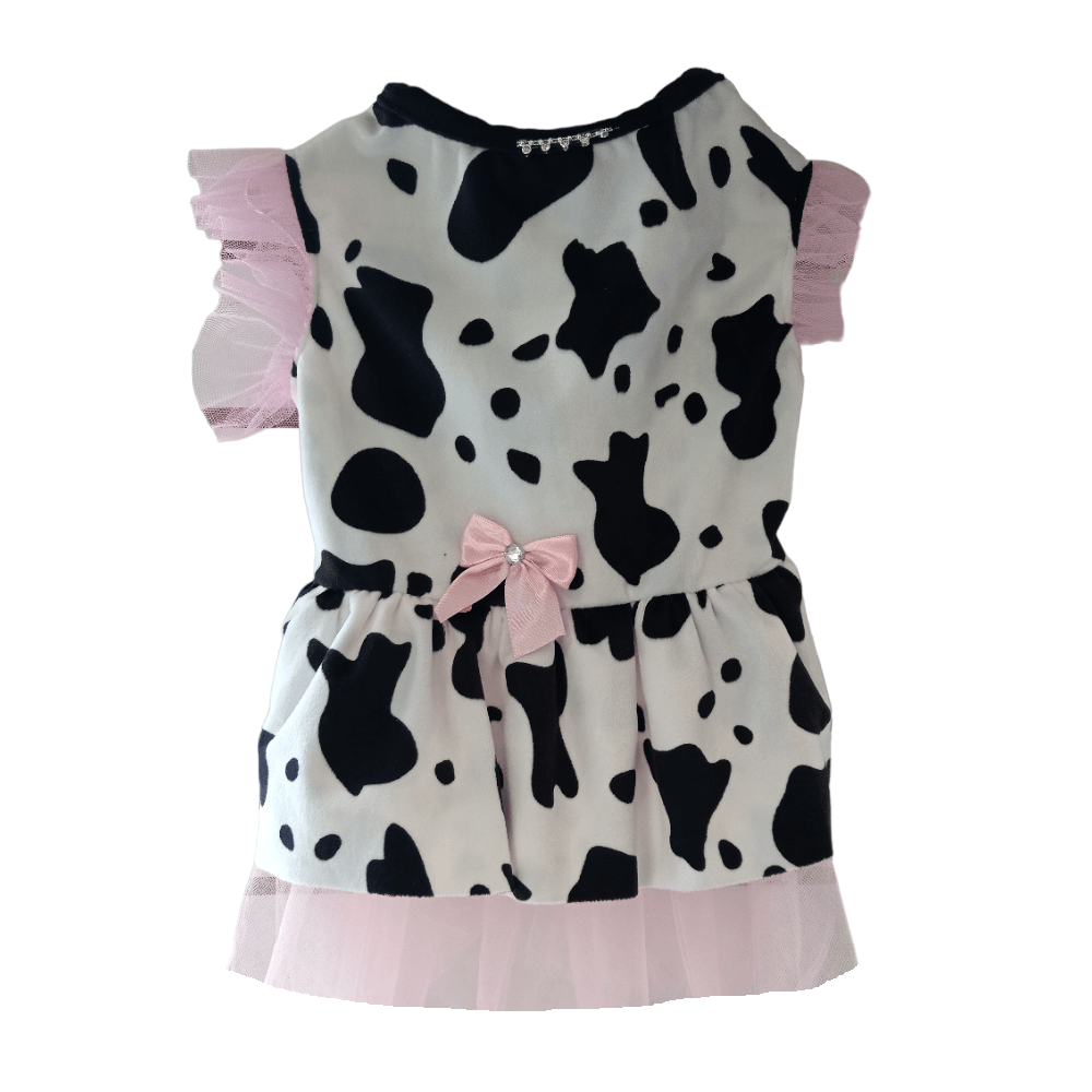 Disfraz para Perro/Gato Modelo Vestido Vaca Halloween Talla 0