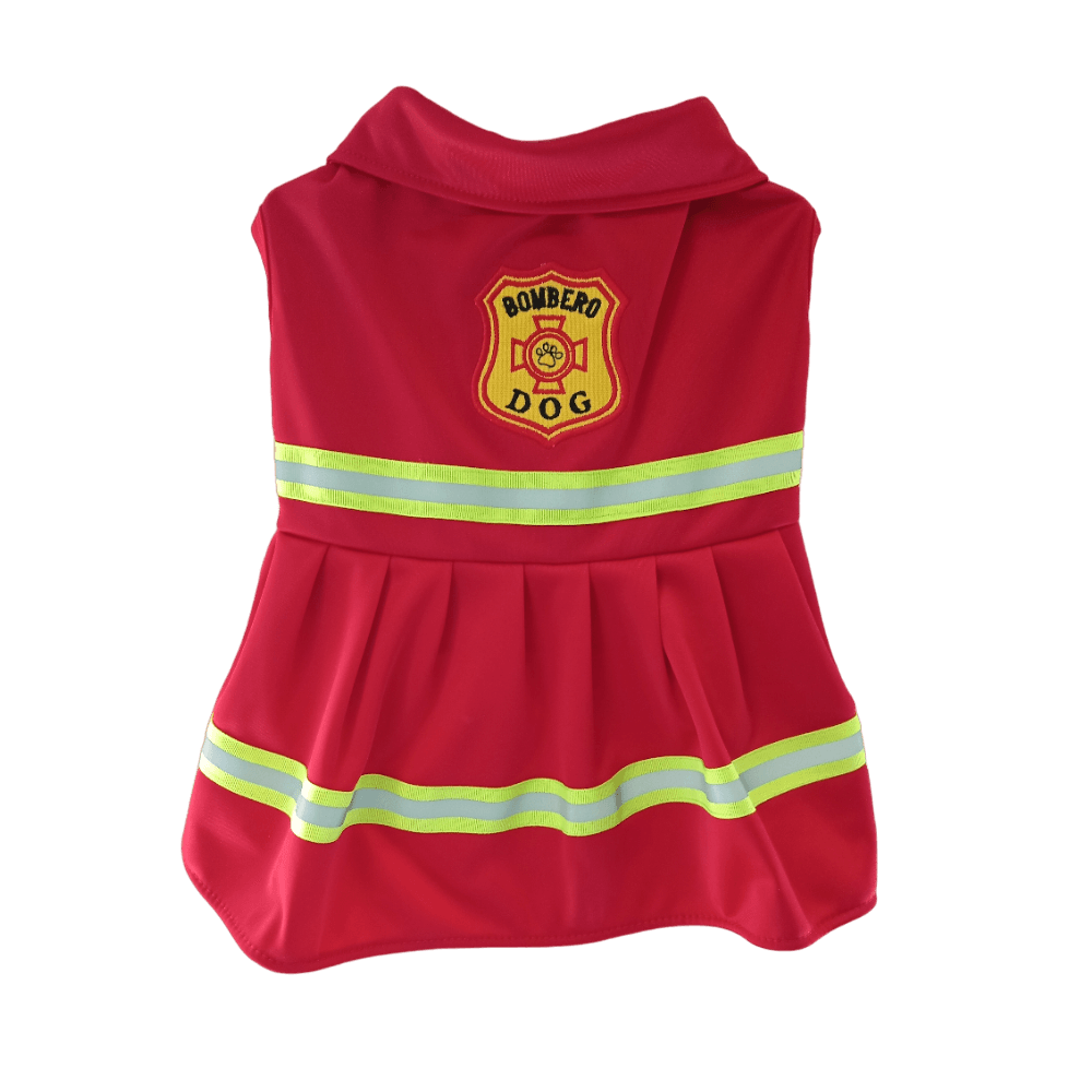 Disfraz para Perro/Gato Modelo Vestido Bombero Halloween Talla 2