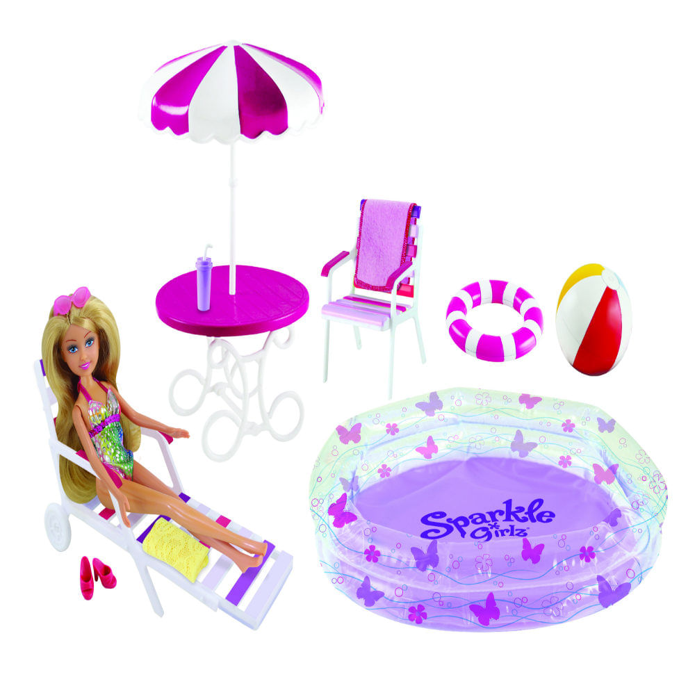 muneca con piscina sparkle paradise