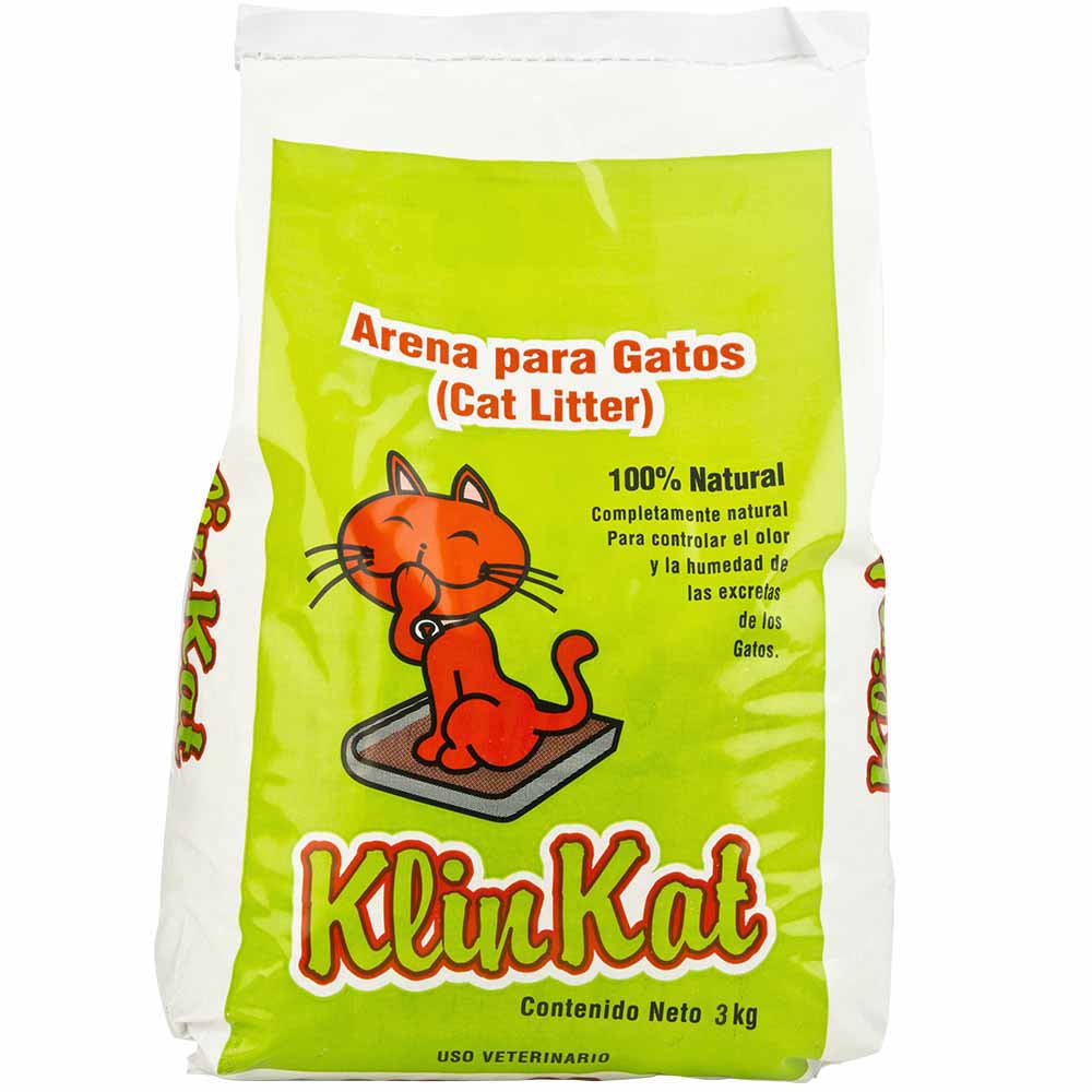 Arena para Gato KLINKAT Bolsa 3Kg Arena para Gatos KLINKAT 100% Natural Bolsa 3Kg