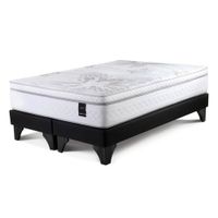 Cama Europea Rosen Grafito Art 4 Queen + 2 Almohadas Memory Max