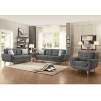 Juego de Sala 3 2 1 Karime Alto Hogar Gris Oscuro
