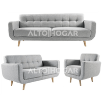 Juego de Sala 3 2 1 Lindsey Alto Hogar Gris
