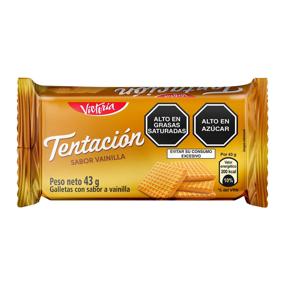 Galleta TENTACION Sabor Vainilla Empaque 43g Paquete 6un