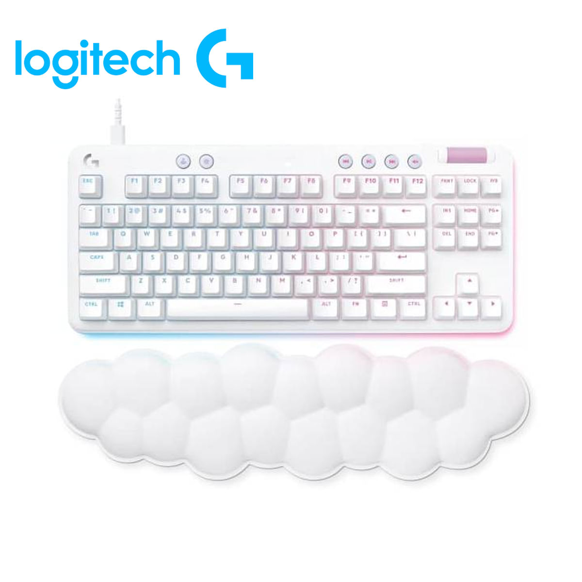 Teclado Logitech G713 Tkl Mechanical Tactile Rgb W/Palm Rest White