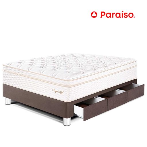 Cama Tapizada Capitoné LeMueble 1.5 Plz Perla I Oechsle - Oechsle