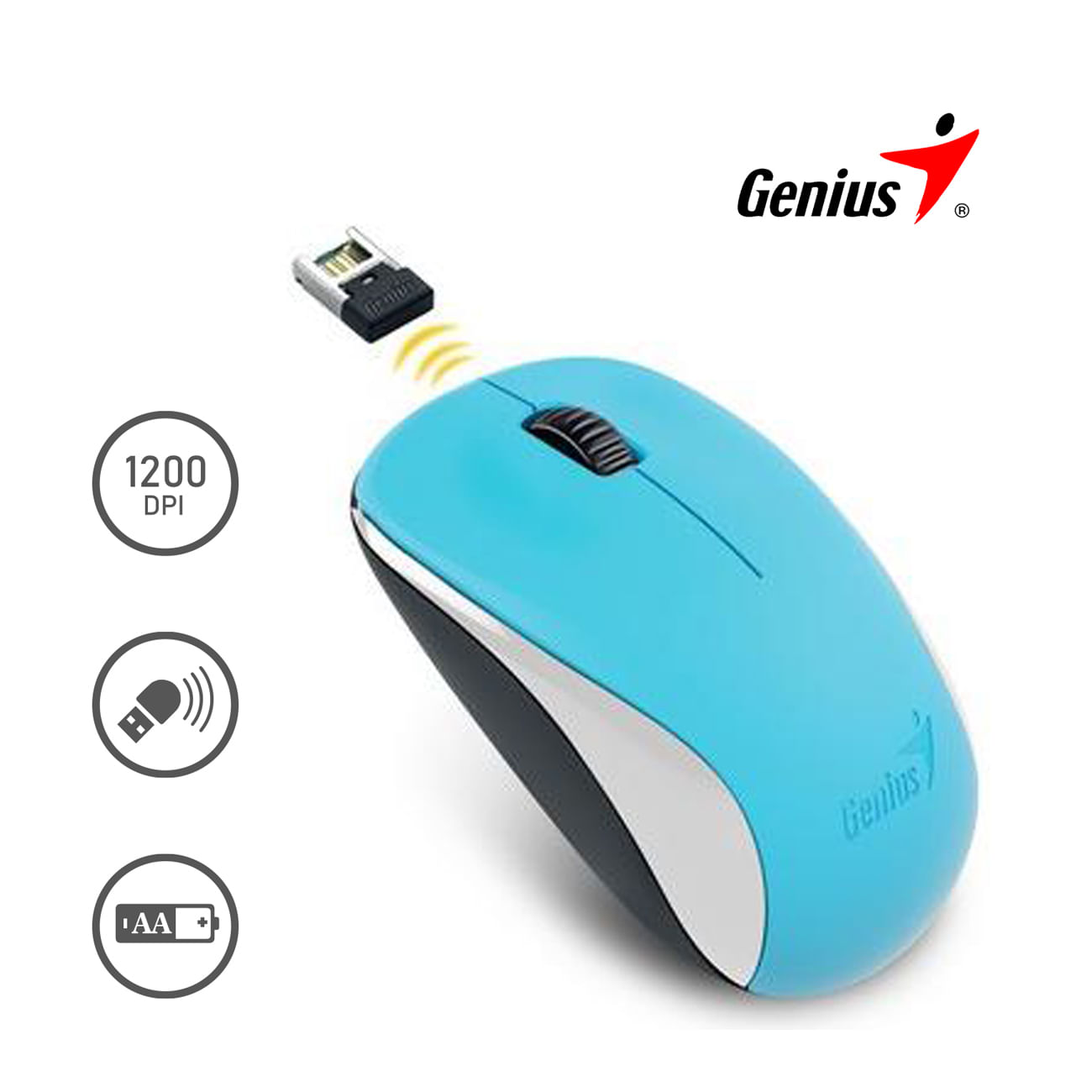 Mouse Genius Nx-7000 Wireless Blueeye Blue