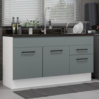 Armario Fregadero Madesa Agata 150 cm 2 Puertas y 2 Cajones (Sin Encimera ni Fregadero)