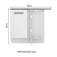 Meble Mostrador Esquinero Madesa Agata 1 Puerta