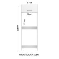 Mueble para refrigerador Madesa Agata 1 puerta Puerta basculante