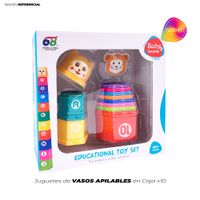 Juguete de vasos apilables en caja X10