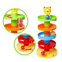 Juego de rodar pelotas en forma de gato para bebés