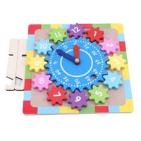 Juego didáctico reloj engranaje de madera