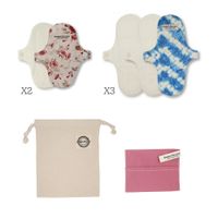 Toalla Higiénica de Tela Bamboo Balance Pack Flujo Leve Crema
