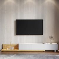 Mesa para TV Extensible 3 cajones Carolina color Blanco/Duna TU MESITA