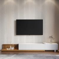 Mesa para TV Extensible 3 cajones Carolina color Blanco/Macadamia TU MESITA