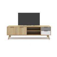 Mueble de TV 2 cajones 2 puertas Maga color Haya TU MESITA