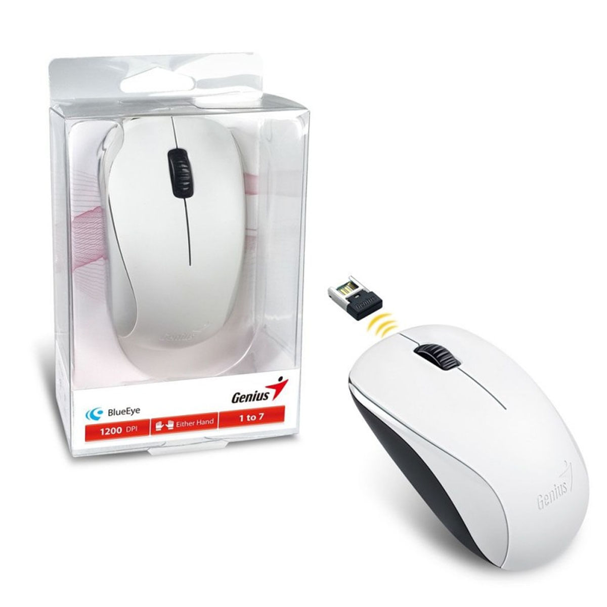 Mouse Genius Nx-7000 inalámbrico Blanco