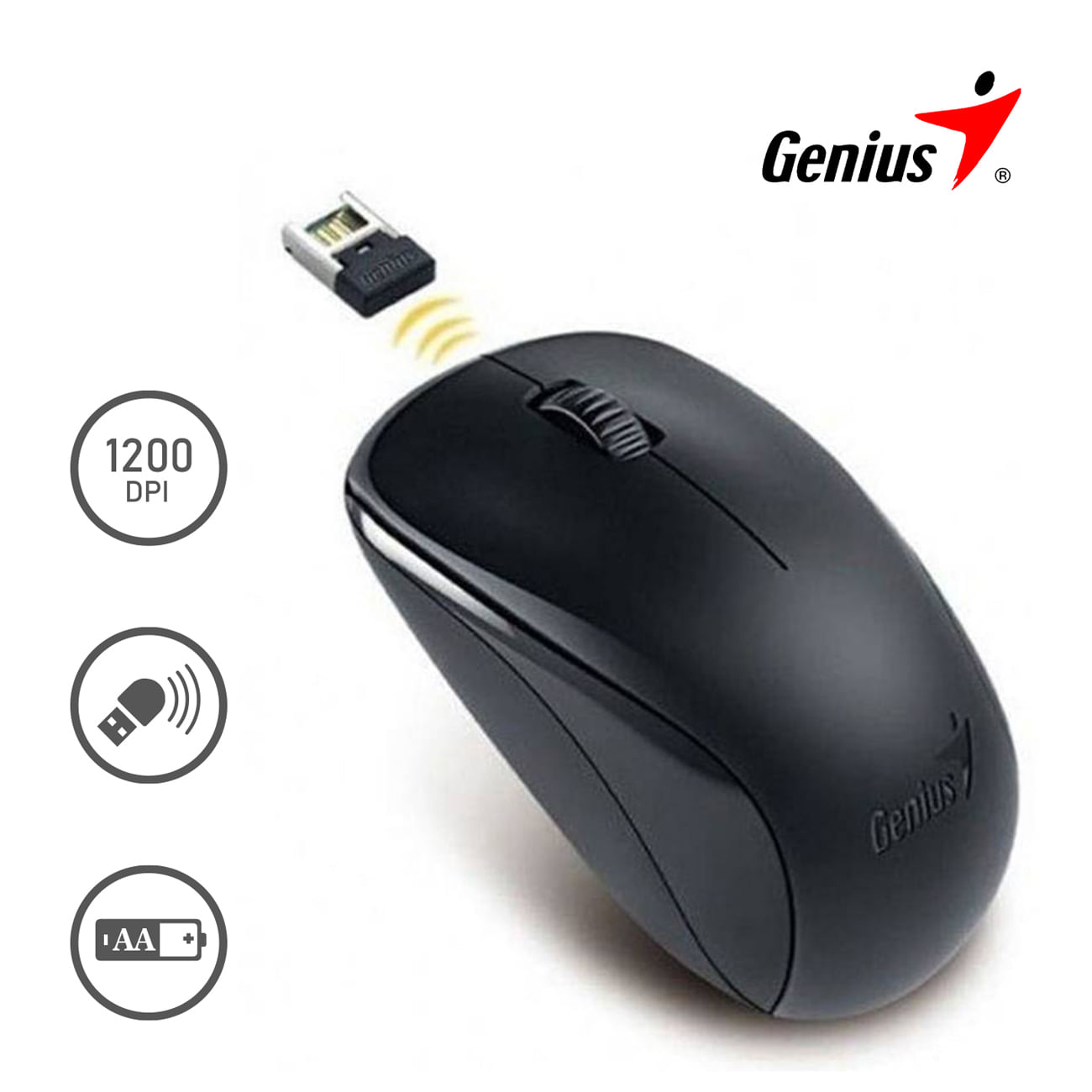 Mouse Genius Nx-7000 Inalámbrico Negro