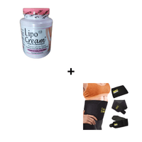 Combo Crema Thermogénesis Lipocream + Faja Sweat Belt Efecto 360