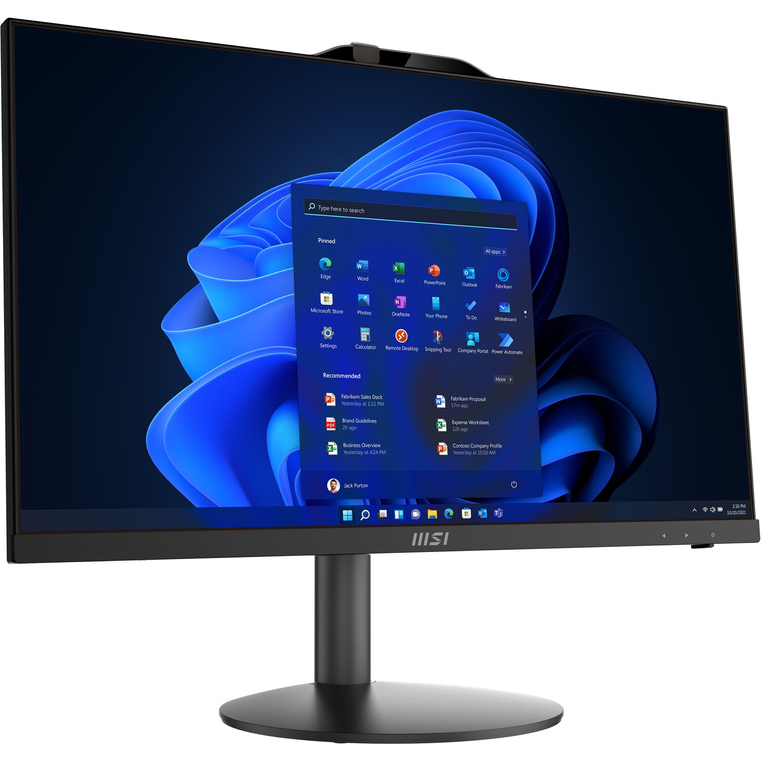 Computadora de Escritorio Todo en Uno Msi Pro Ap242 12M de 23.8 Negro